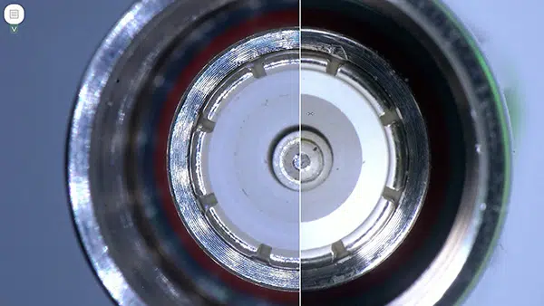 AURA-SS-Image-Compare-connector-600×338 Comparação de imagens da EVO Cam AURA de um conector